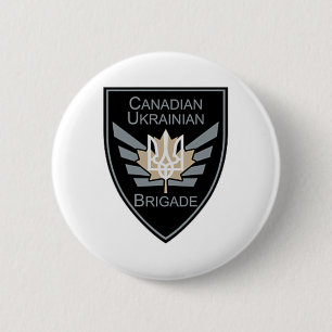 Canadian-ukrainian Brigade Military Ukraine Defens 6 Cm Round Badge