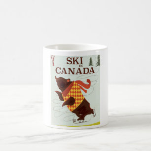 Canadian vintage travel poster print. coffee mug