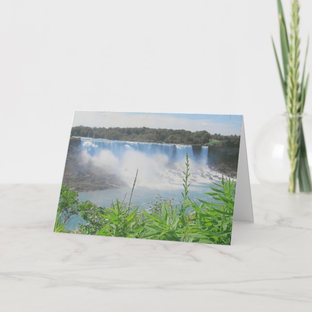 Canadian Waterfall Greeting Card (Front)
