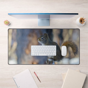 Canadian Wildlife: The Brown Winter Squirrel Desk Mat