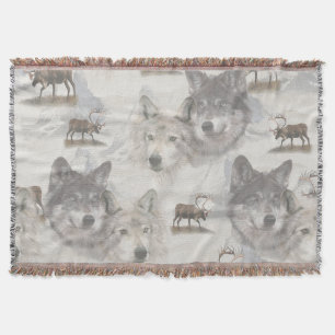 Canadian Wildlife Throw Blanket