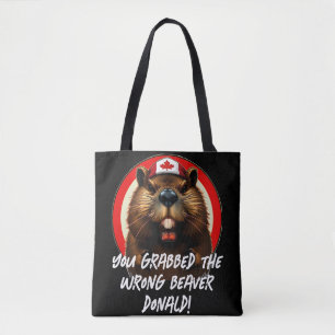 Canadian "Wrong Beaver Donald" Trump Tote Bag