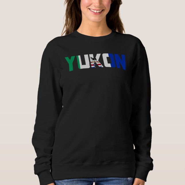 Canadian Yukon Territory Flag Proud Canada Husky S Sweatshirt (Front)