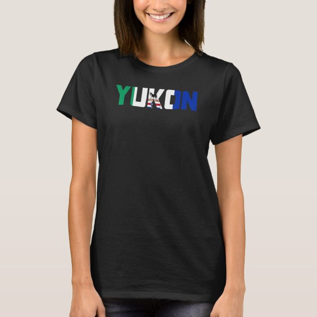 Canadian Yukon Territory Flag Proud Canada Husky S T-Shirt (Front)