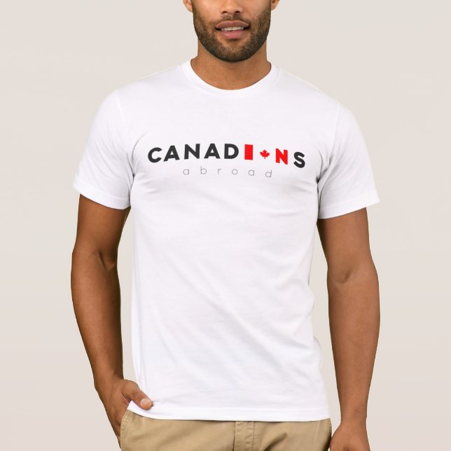 Canadians Abroad  Basic Bella Canvas T-Shirt (Front)