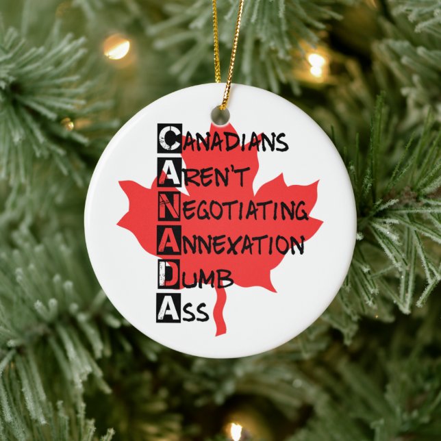 Canadians Aren't Negotiating Ceramic Ornament (Tree)