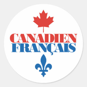 Canadien Francais 3 Classic Round Sticker
