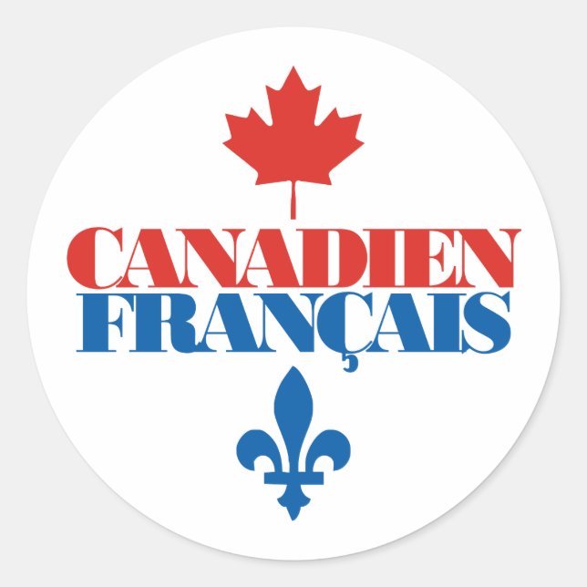 Canadien Francais 3 Classic Round Sticker (Front)
