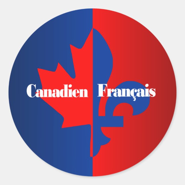 Canadien Francais Classic Round Sticker (Front)