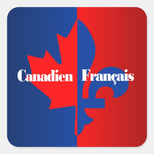 Canadien Francais Square Sticker (Front)