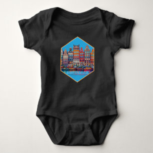 Canal Amsterdam Netherland Europe Baby Bodysuit