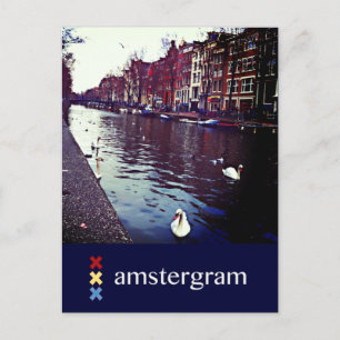 Canal Amstergram Postcard