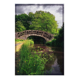 Canal and Bridge in Brecon, Wales Photo Print