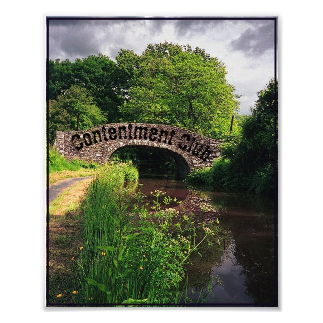 Canal and Bridge in Brecon, Wales Photo Print (Front)