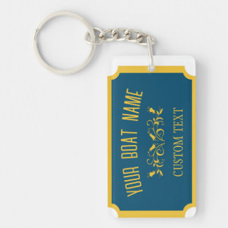 Canal Boat Traditional Custom Boat Name Sign Key Ring