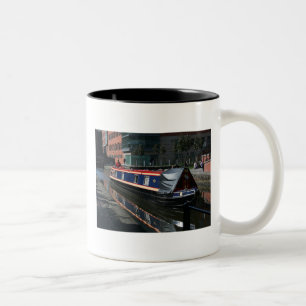 Canal Boat Two-Tone Coffee Mug