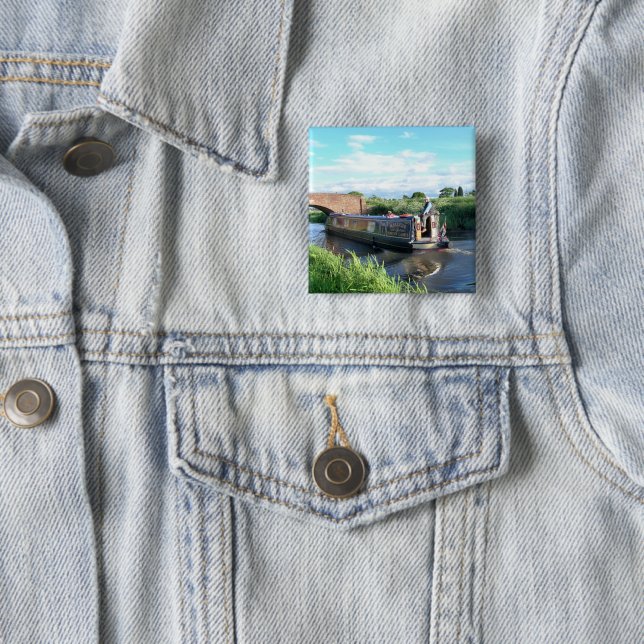 CANAL BOATS 15 CM SQUARE BADGE (In Situ)
