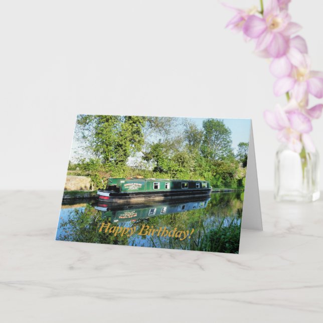 CANAL BOATS CARD (Orchid)