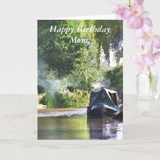 CANAL BOATS CARD (Orchid)