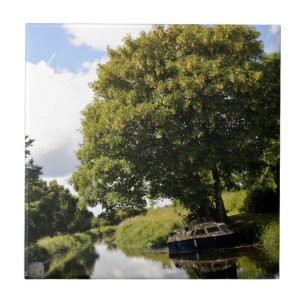 Canal Boats Ceramic Tile