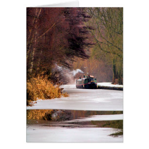 CANAL BOATS GREETINGS CARD