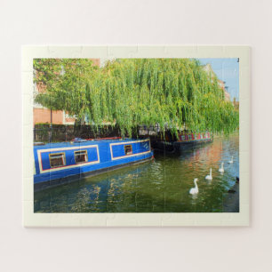 Canal boats in Lincoln Jigsaw Puzzle