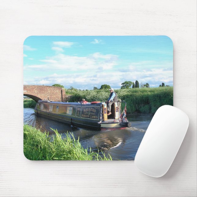 CANAL BOATS MOUSE PAD (With Mouse)