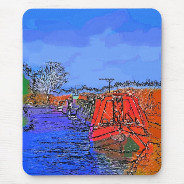CANAL BOATS MOUSE PAD (Front)