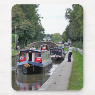 CANAL BOATS MOUSE PAD