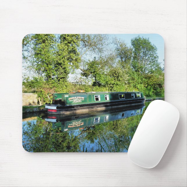 CANAL BOATS MOUSE PAD (With Mouse)