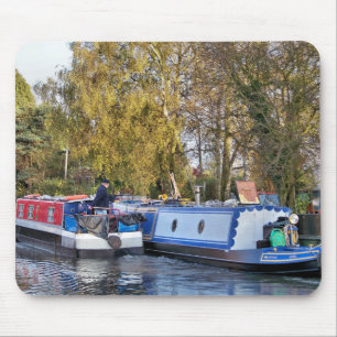CANAL BOATS MOUSE PAD