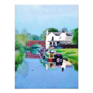 CANAL BOATS PHOTO PRINT