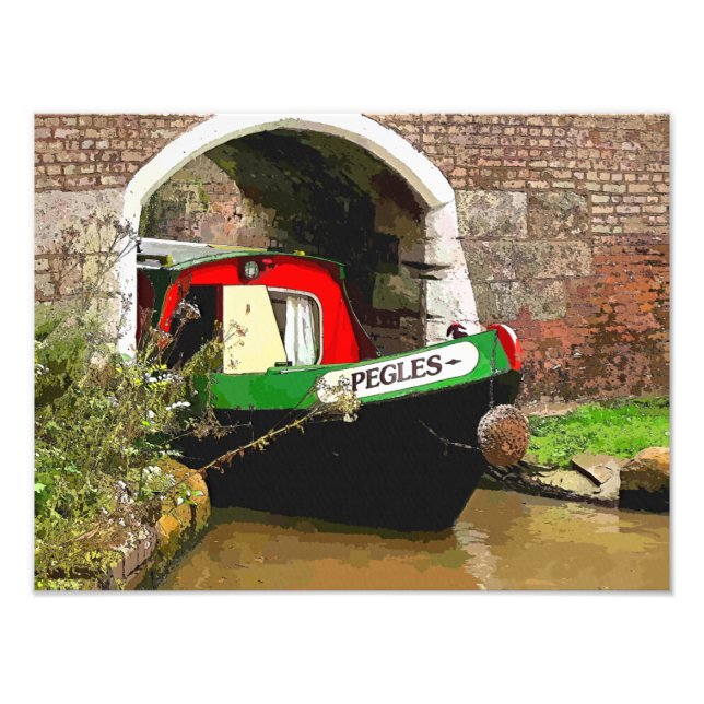 CANAL BOATS PHOTO PRINT (Front)