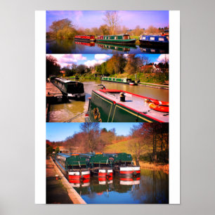 Canal boats poster