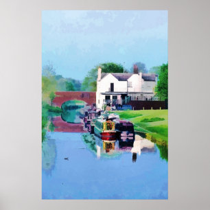 CANAL BOATS POSTER