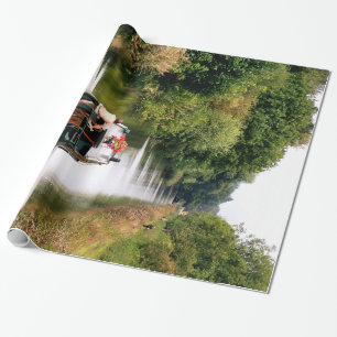 CANAL BOATS WRAPPING PAPER