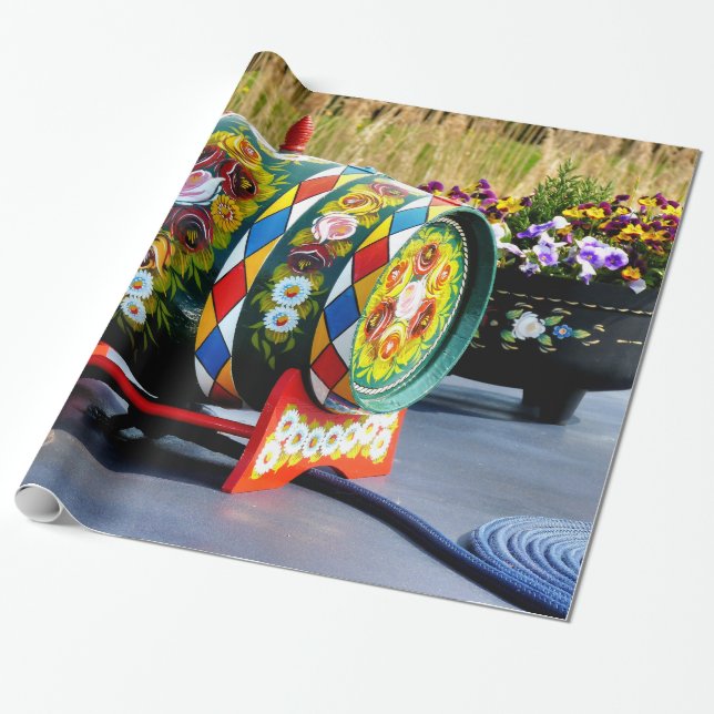 CANAL BOATS WRAPPING PAPER (Unrolled)