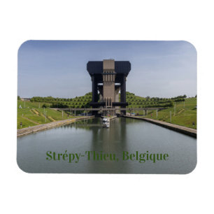 Canal du Centre and Boat Lift, Belgium Magnet