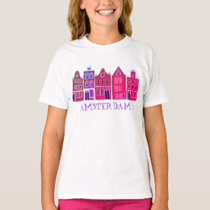 Canal House Row Amsterdam Holland Dutch Travel T-Shirt