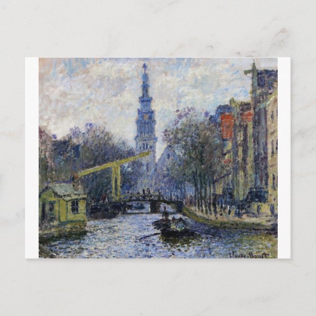 Canal in Amsterdam by Claude Monet Postcard (Front)