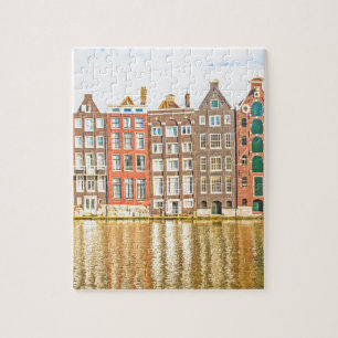 Canal in Amsterdam Jigsaw Puzzle