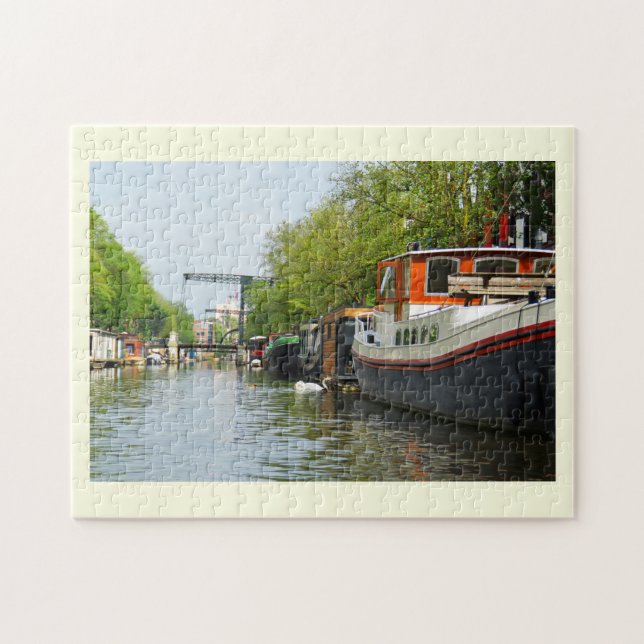 Canal in Amsterdam Jigsaw Puzzle (Horizontal)