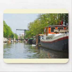 Canal in Amsterdam Mouse Pad