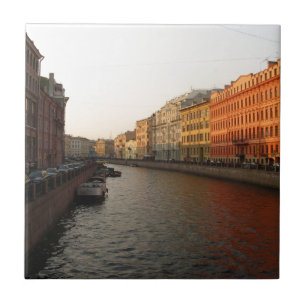 Canal in st Petersburg, Russia Tile