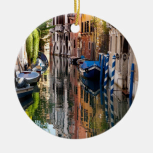 Canal in the Morning Ceramic Tree Decoration