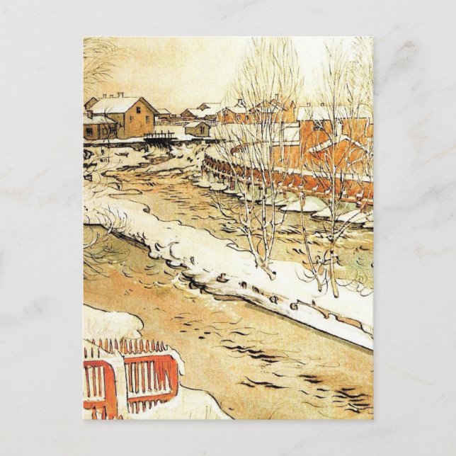 Canal in the Snow Postcard (Front)