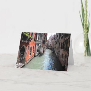 Canal in Venice in Italy Holiday Card