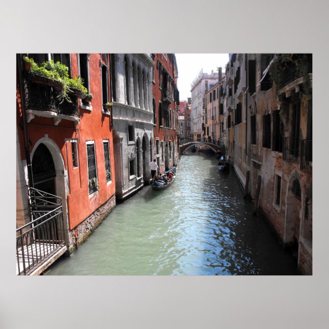 Canal in Venice in Italy Poster (Front)