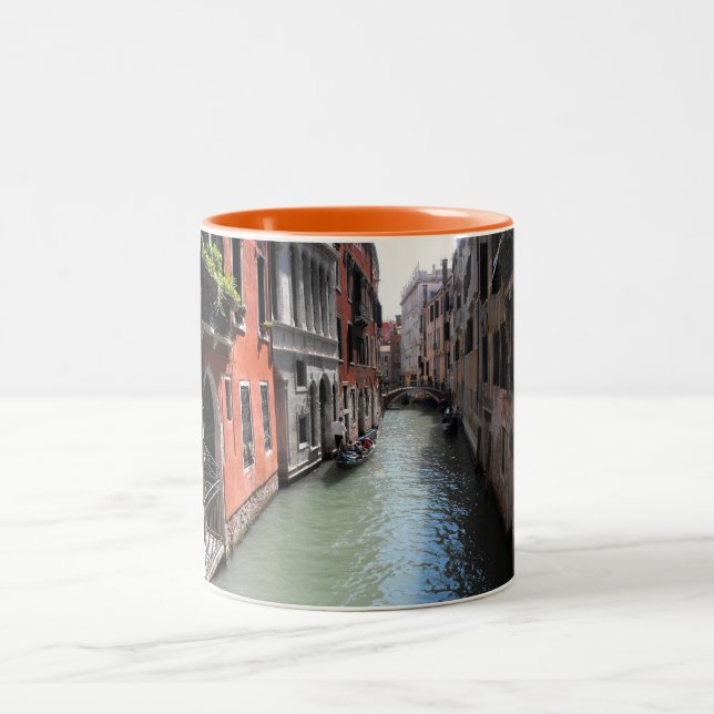 Canal in Venice, Italy Two-Tone Coffee Mug (Center)
