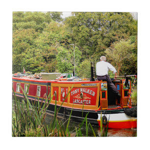 CANAL NARROWBOATS CERAMIC TILE